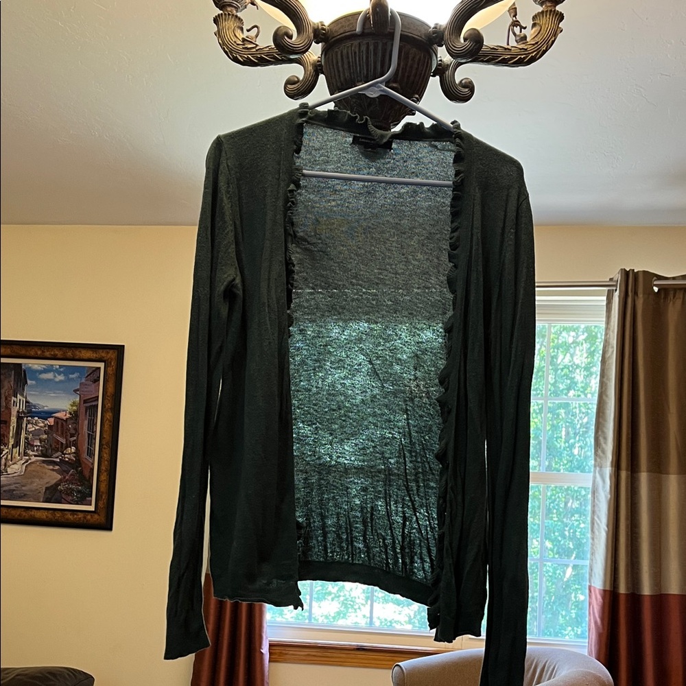 Banana Republic Deep Green Sheer Cardigan